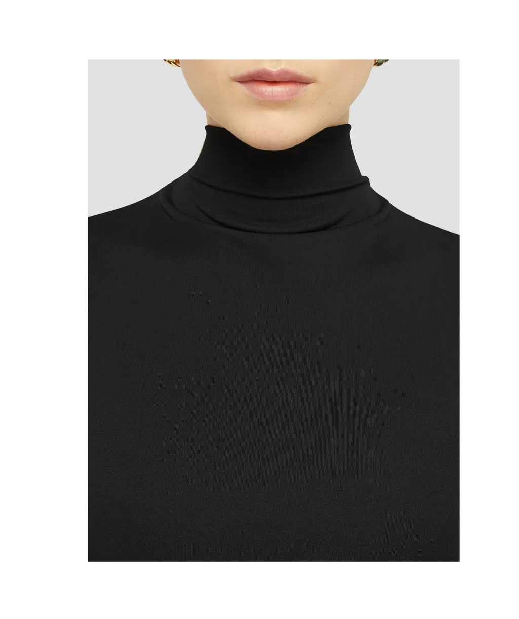 High-Neck Midi Dress