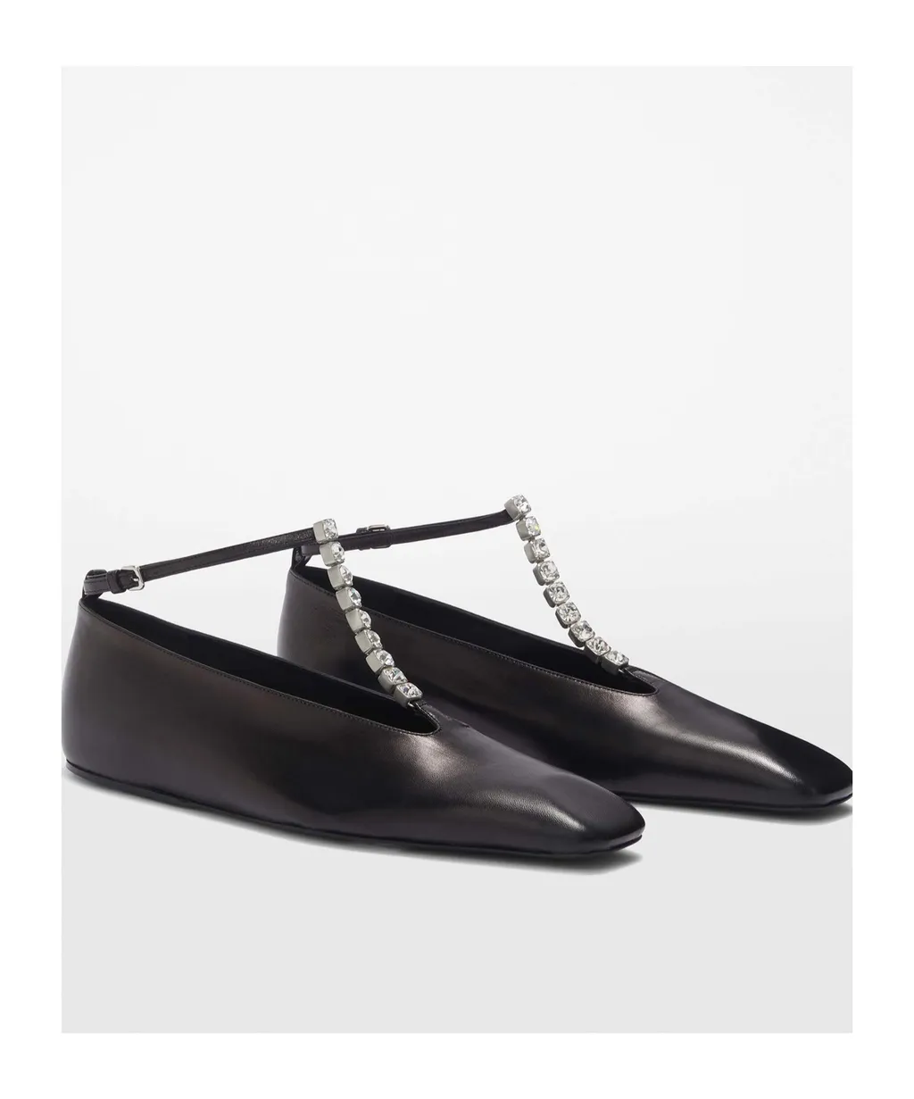 Embellished Ankle Strapped Ballerina Shoes