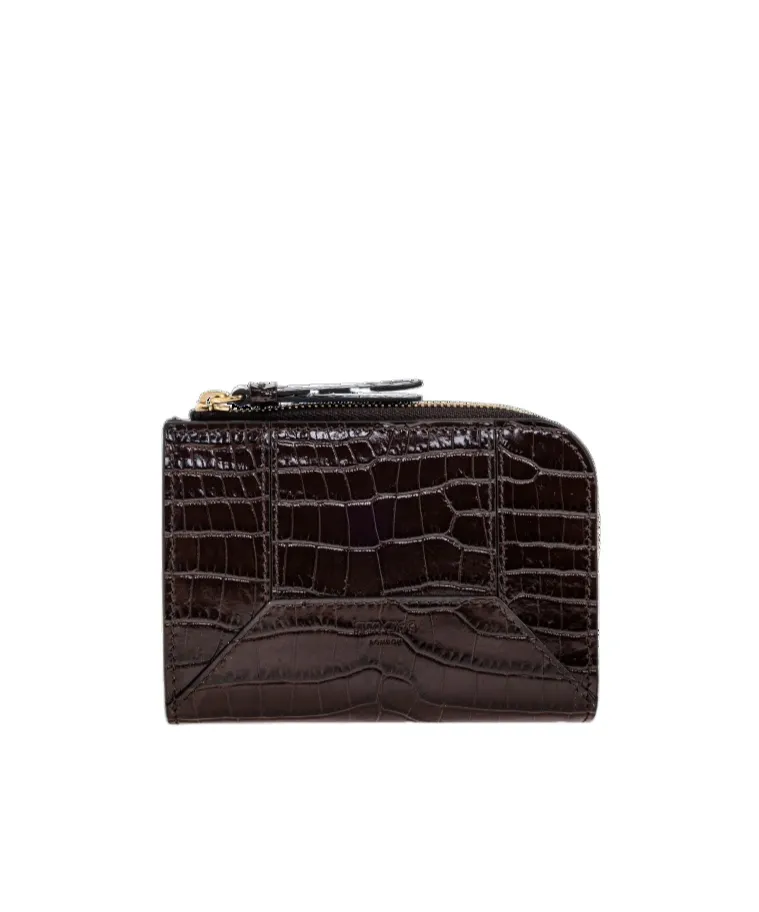 Crocodile-Effect Zip Wallet
