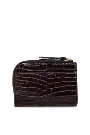 Crocodile-Effect Zip Wallet