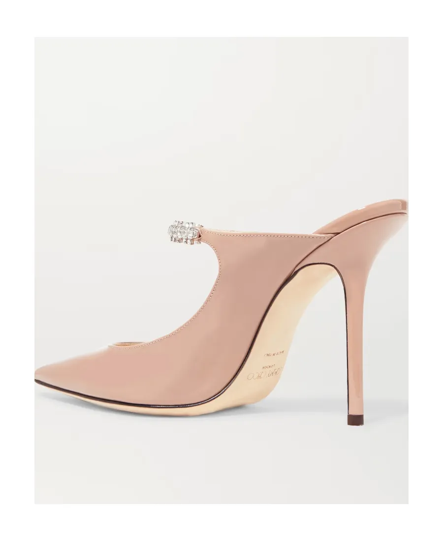 Logo Crystal Embellished Muller Heels