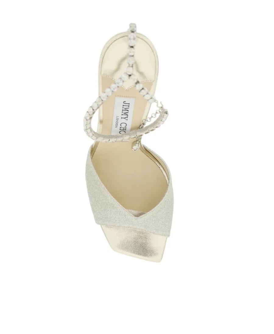 Crystal Embellished High-Heeled Sandals