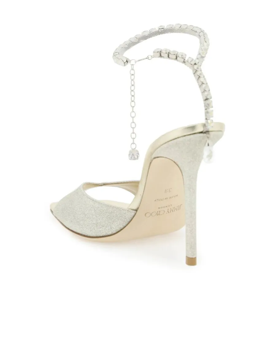 Crystal Embellished High-Heeled Sandals