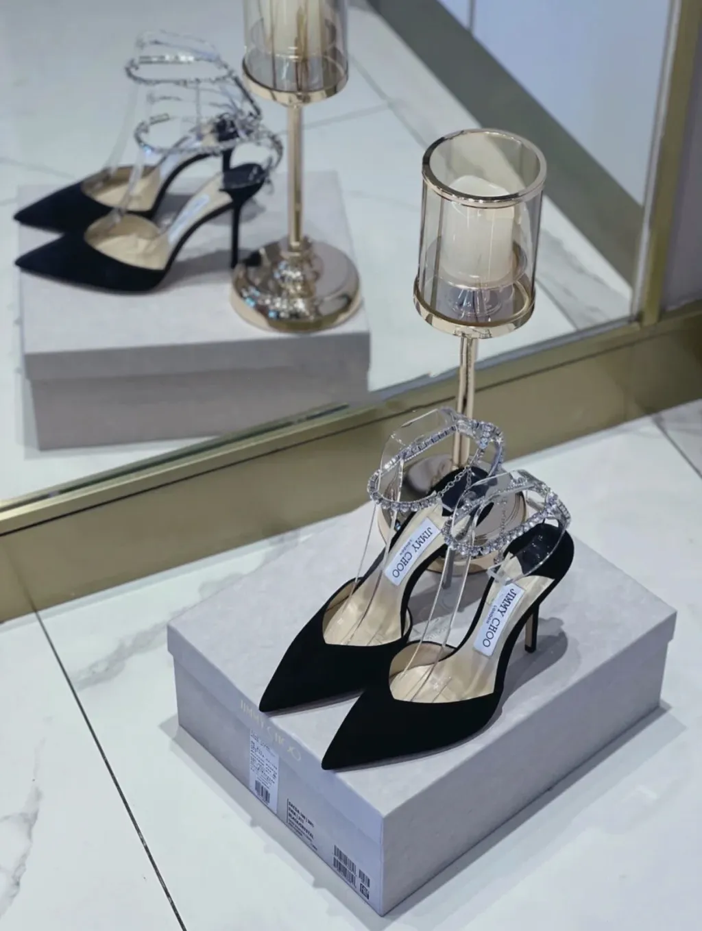 Crystal Embellished High Heels
