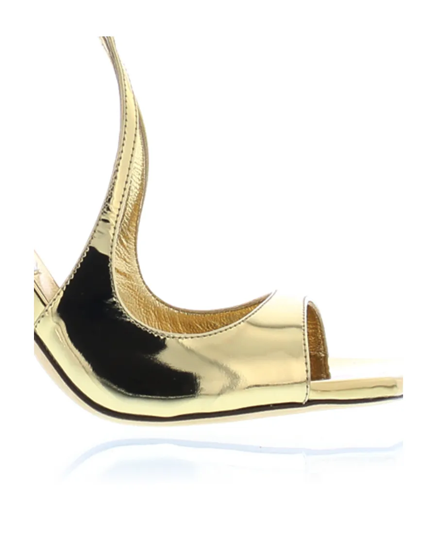 Metallic High-Heeled Sandals