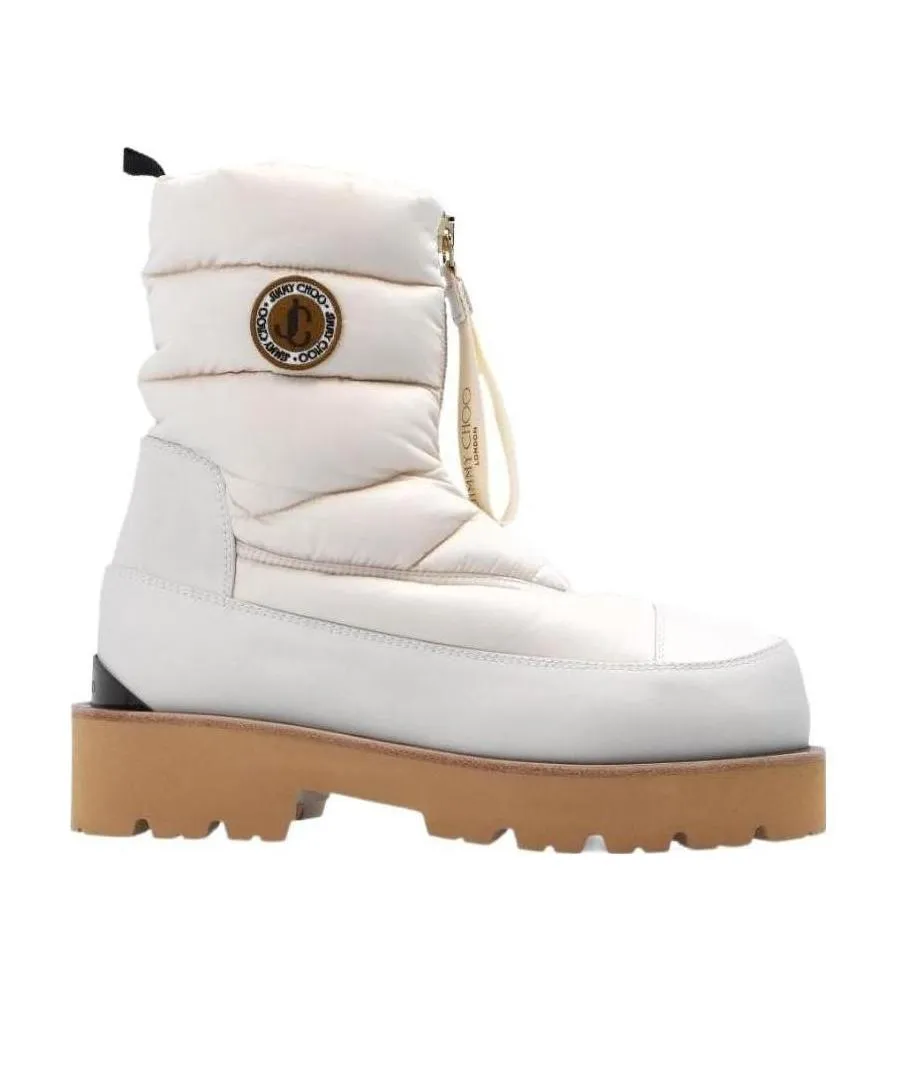 Logo Patch Quilted Snow Boots