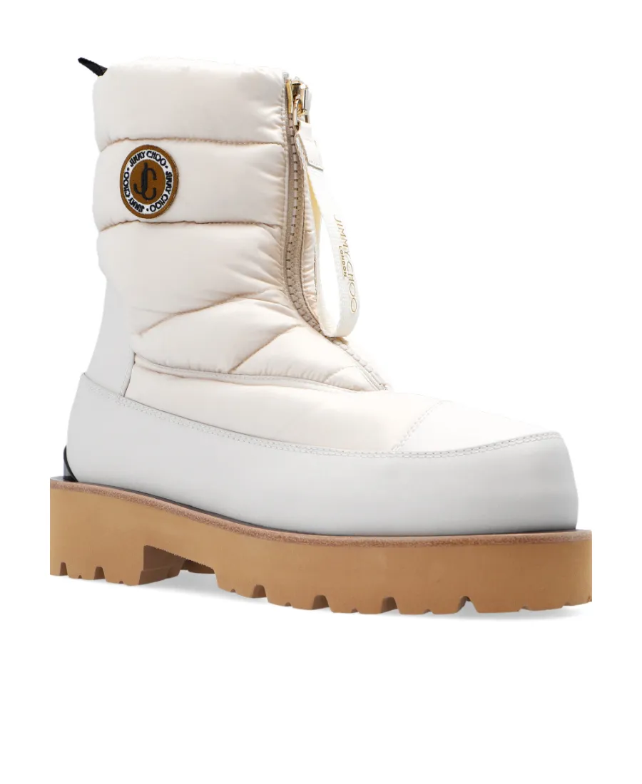 Logo Patch Quilted Snow Boots