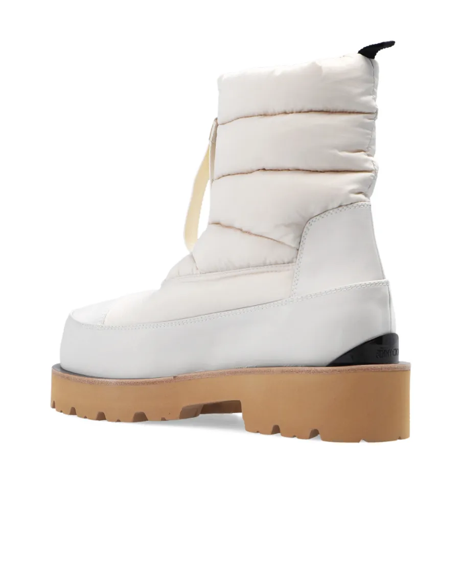 Logo Patch Quilted Snow Boots