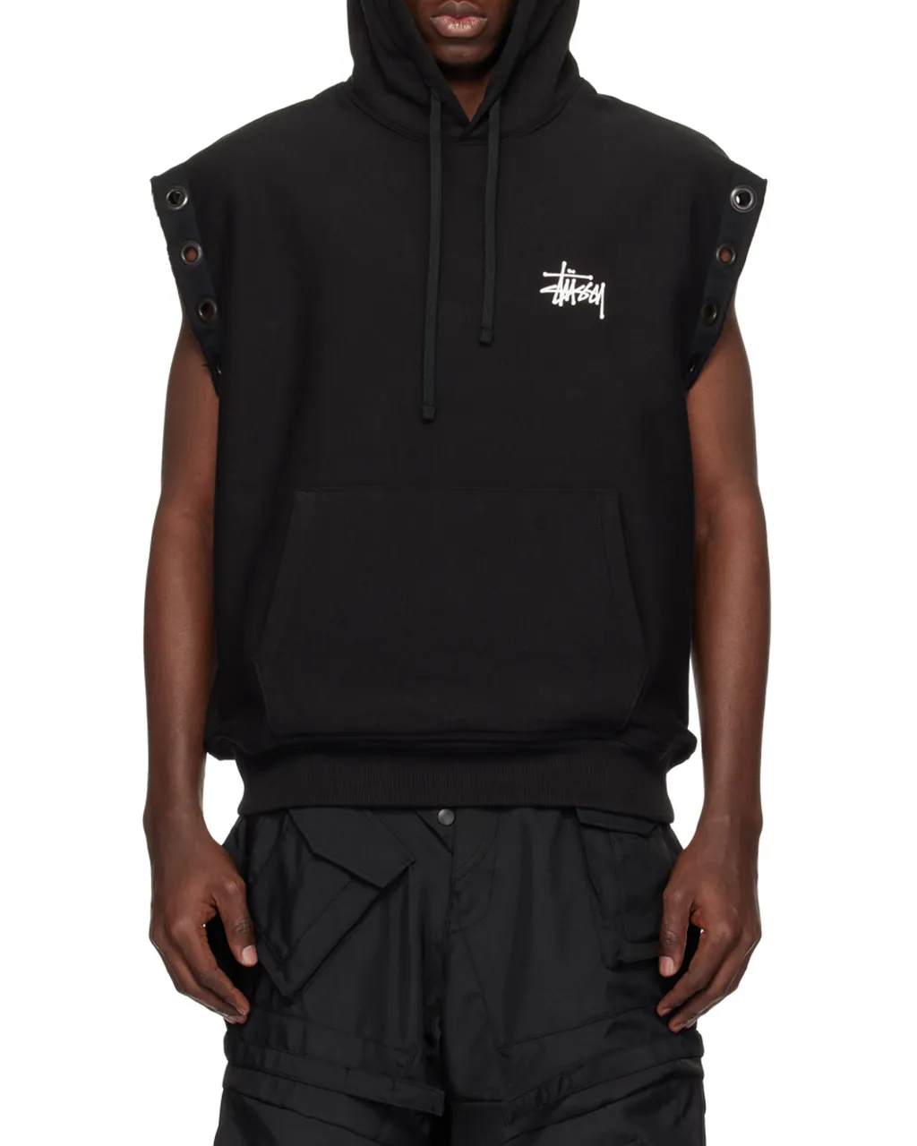 Logo-Print Sleeveless Hoodie