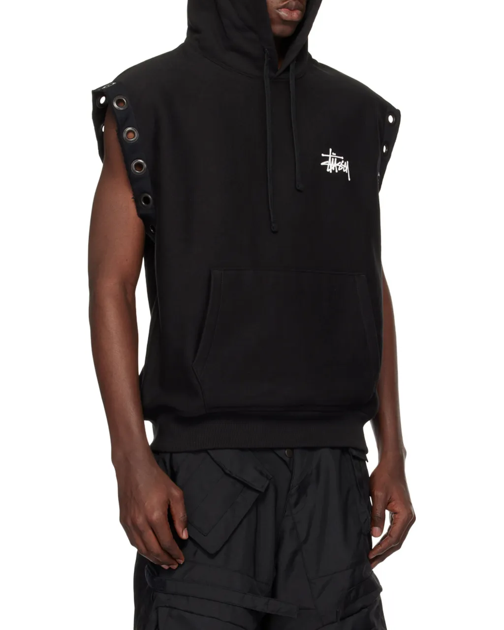 Logo-Print Sleeveless Hoodie