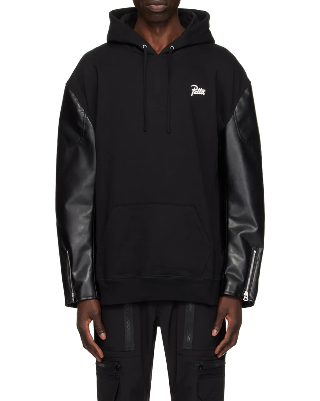 X Patta Logo-Print Cotton Hoodie