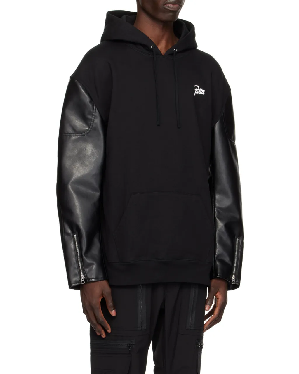 X Patta Logo-Print Cotton Hoodie