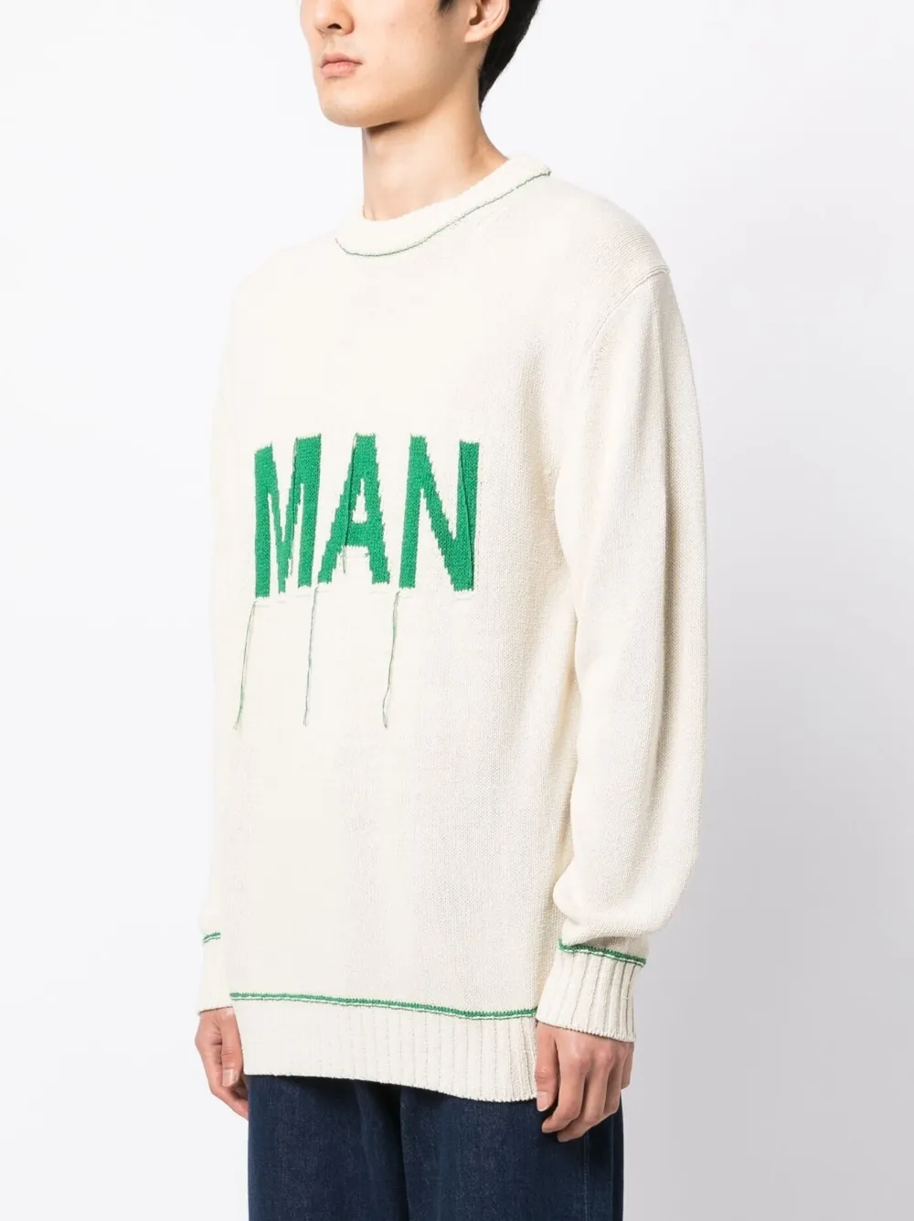 Logo Intarsia Knit Crewneck Jumper