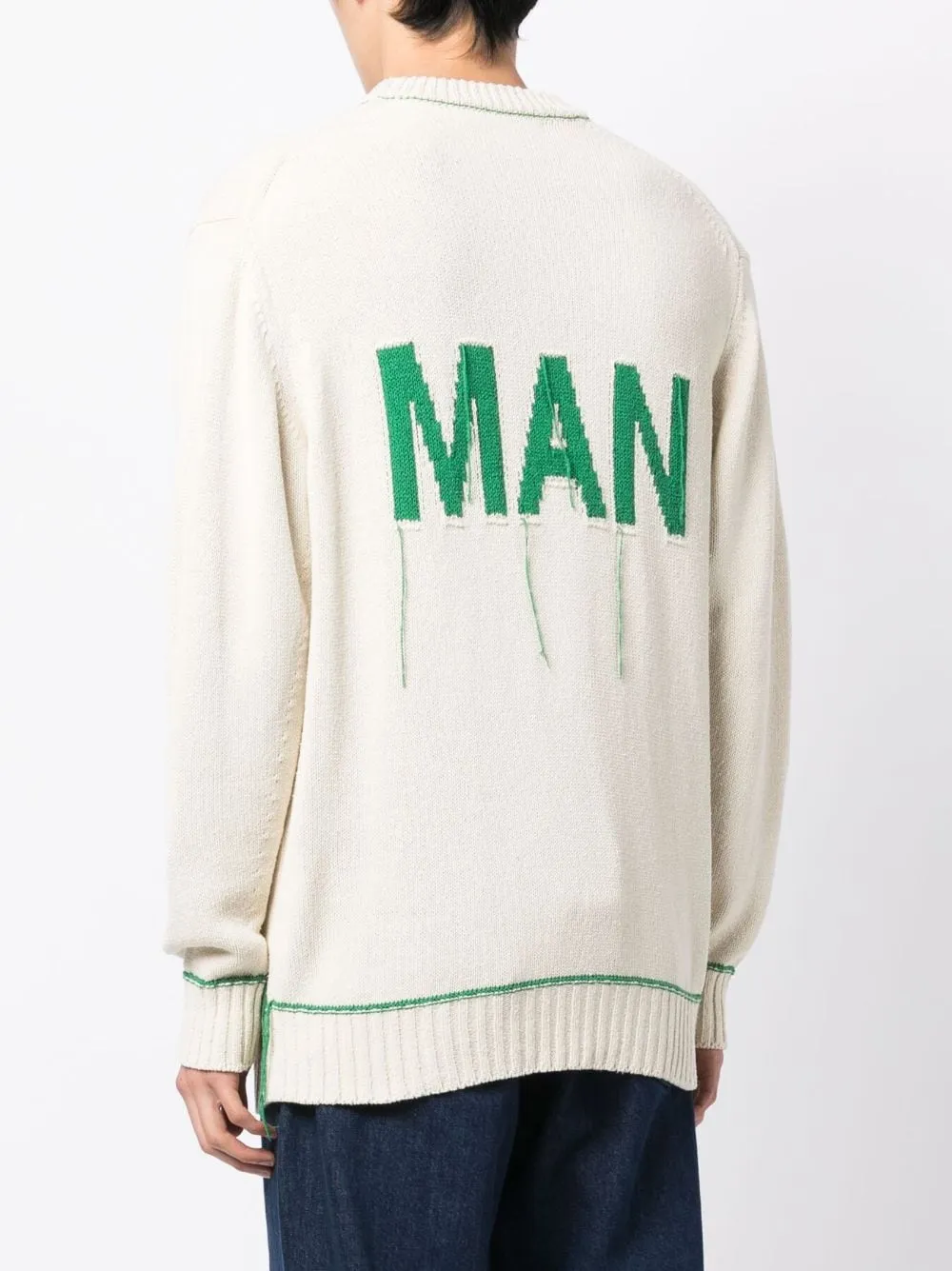 Logo Intarsia Knit Crewneck Jumper