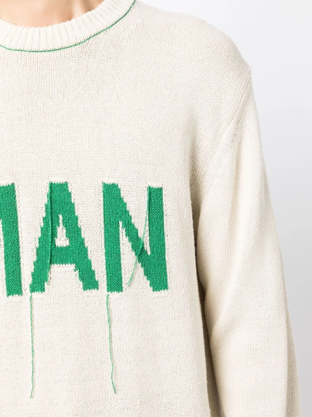 Logo Intarsia Knit Crewneck Jumper