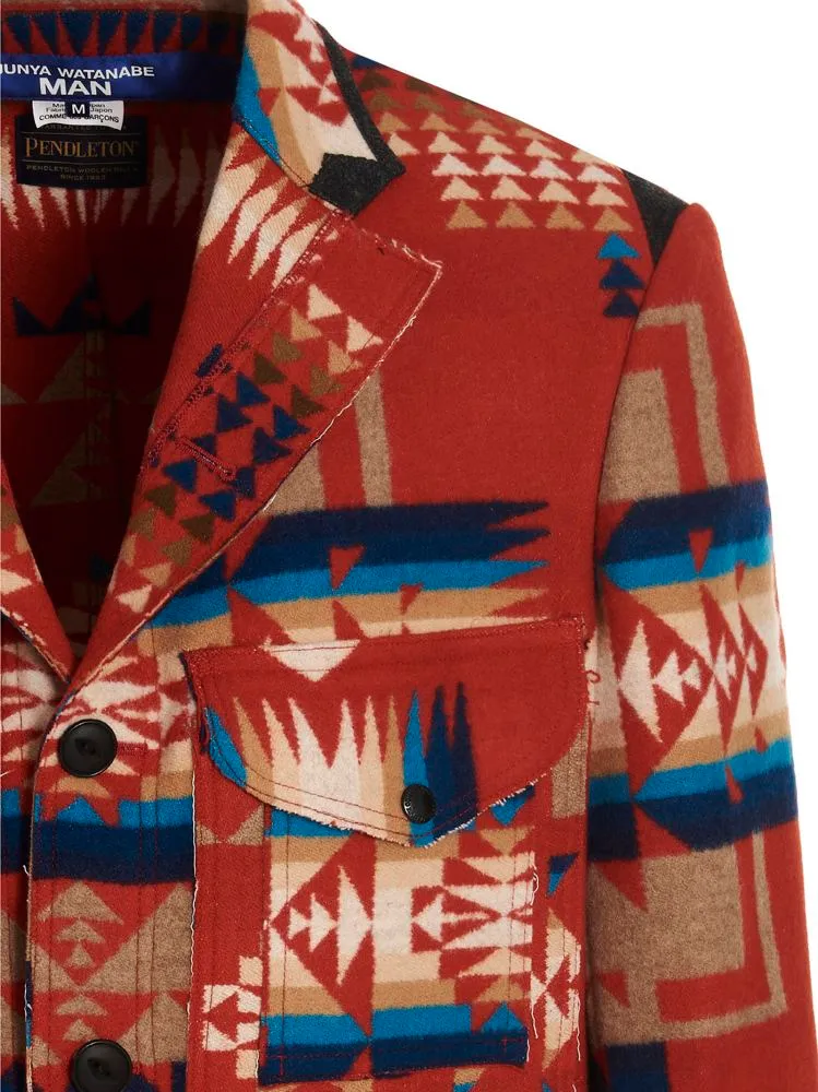 All-Over Pattern Single-Breasted Jacket