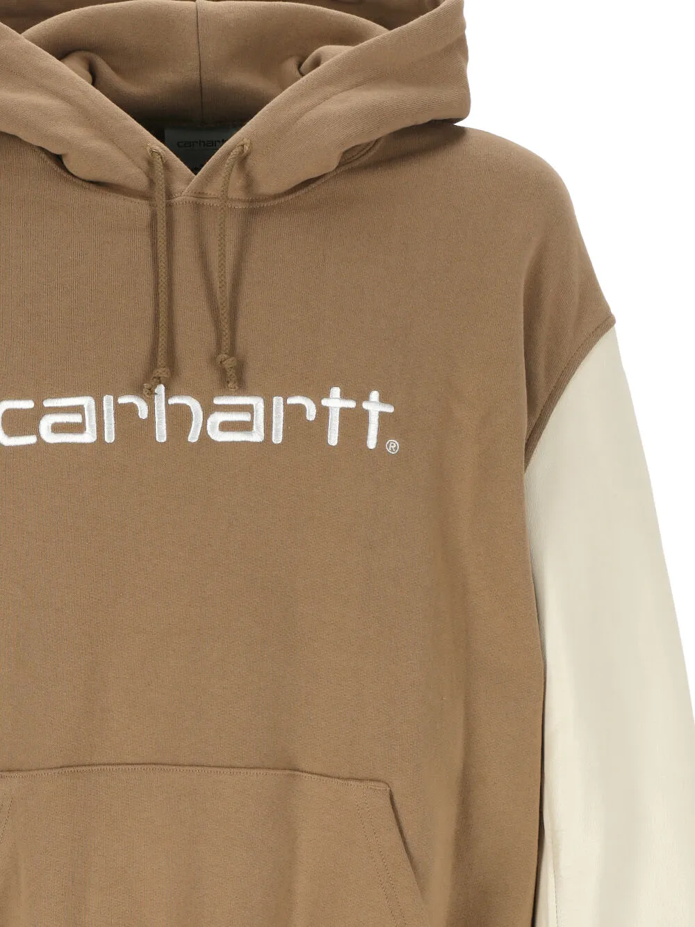 Logo Embroidered Drawstring Hoodie