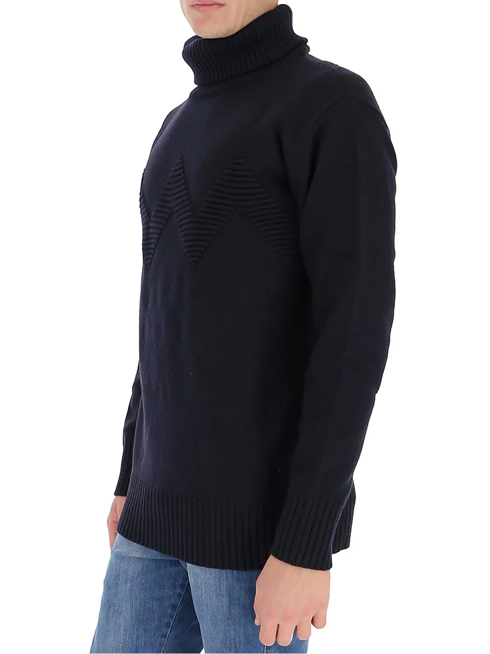 Z-Shaped Embroidery Sweater