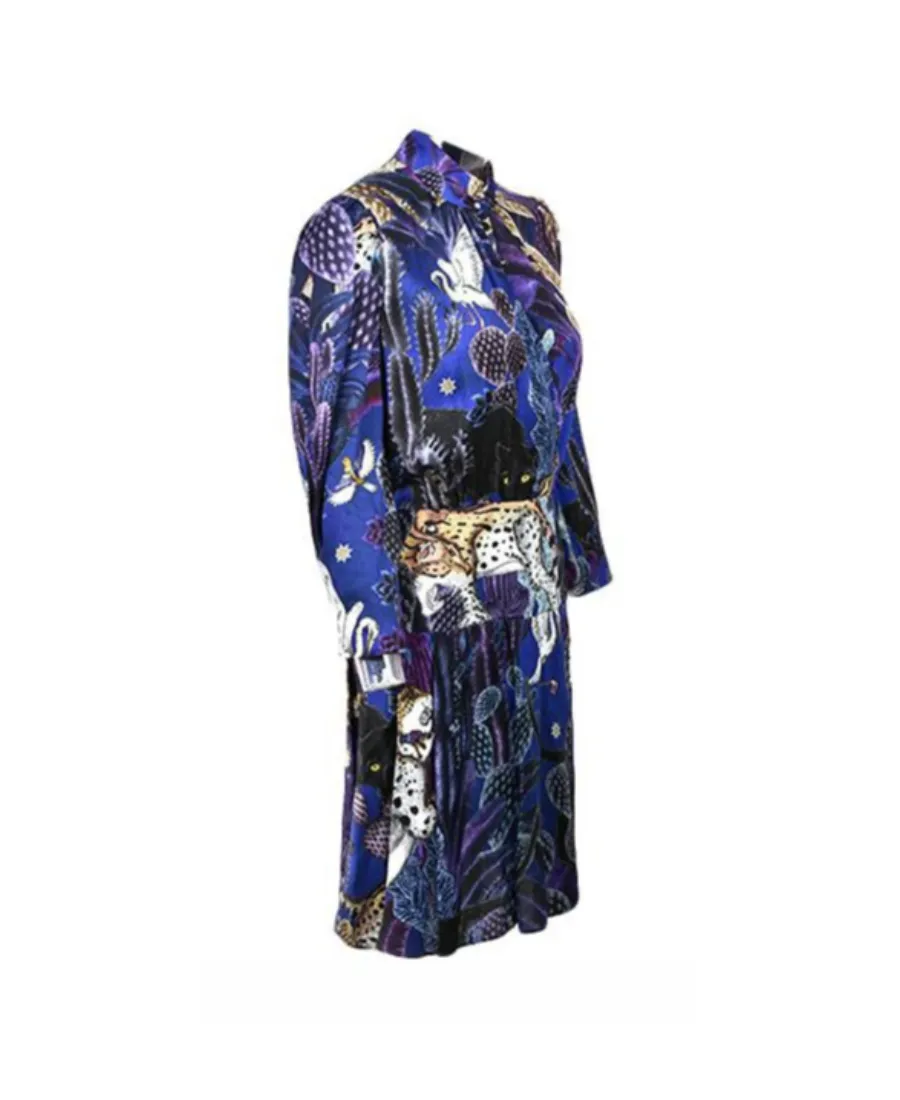 Printed Long-Sleeved Dress