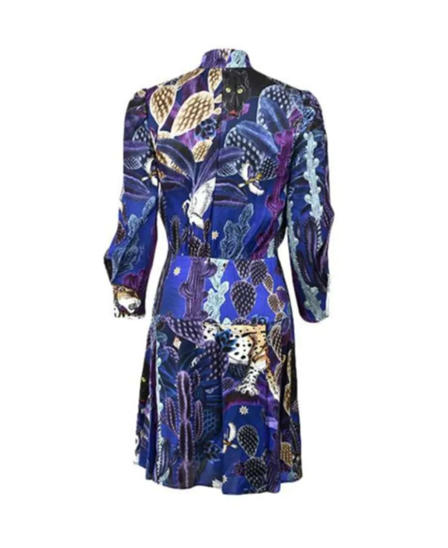 Printed Long-Sleeved Dress