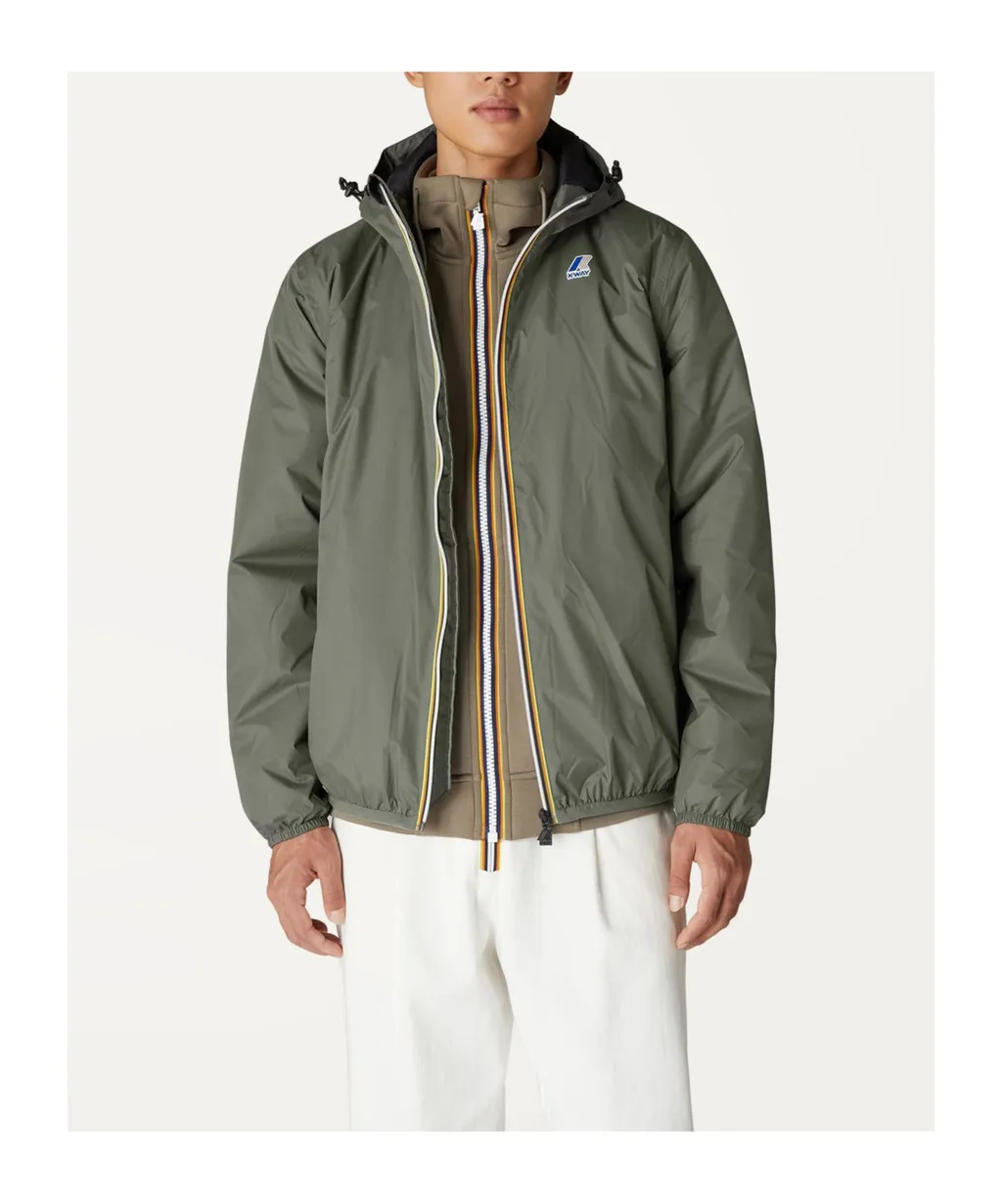 Logo Printed Hooded Zipped Jacket