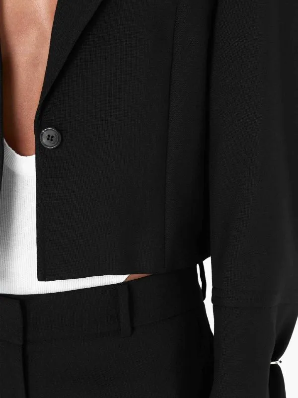 Ring-Detail Cropped Blazer