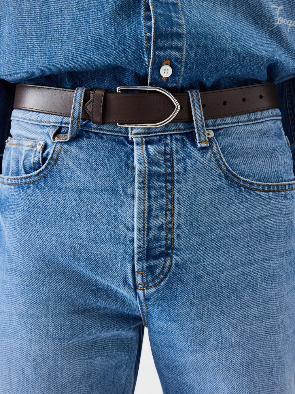 Logo Embroidered Straight-Leg Jeans