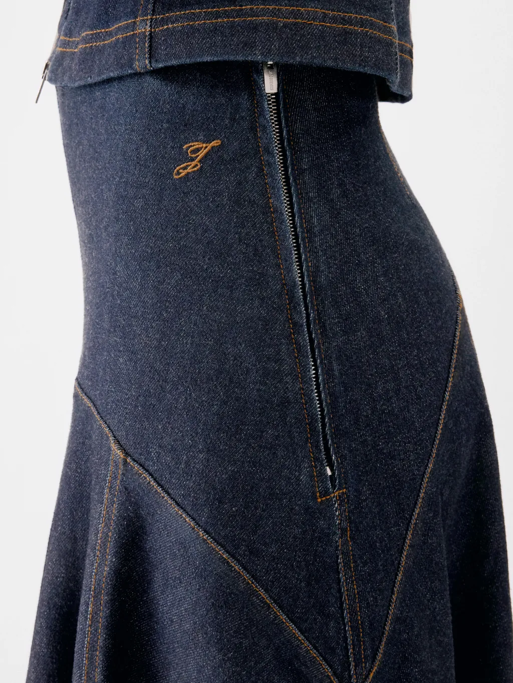 Flared Denim Skirt