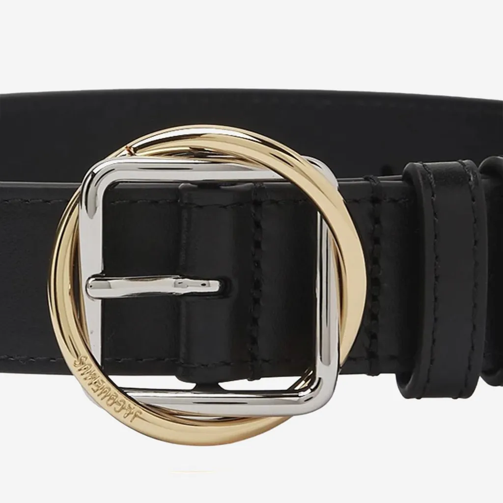 Two-Tone Metal Buckle Belt