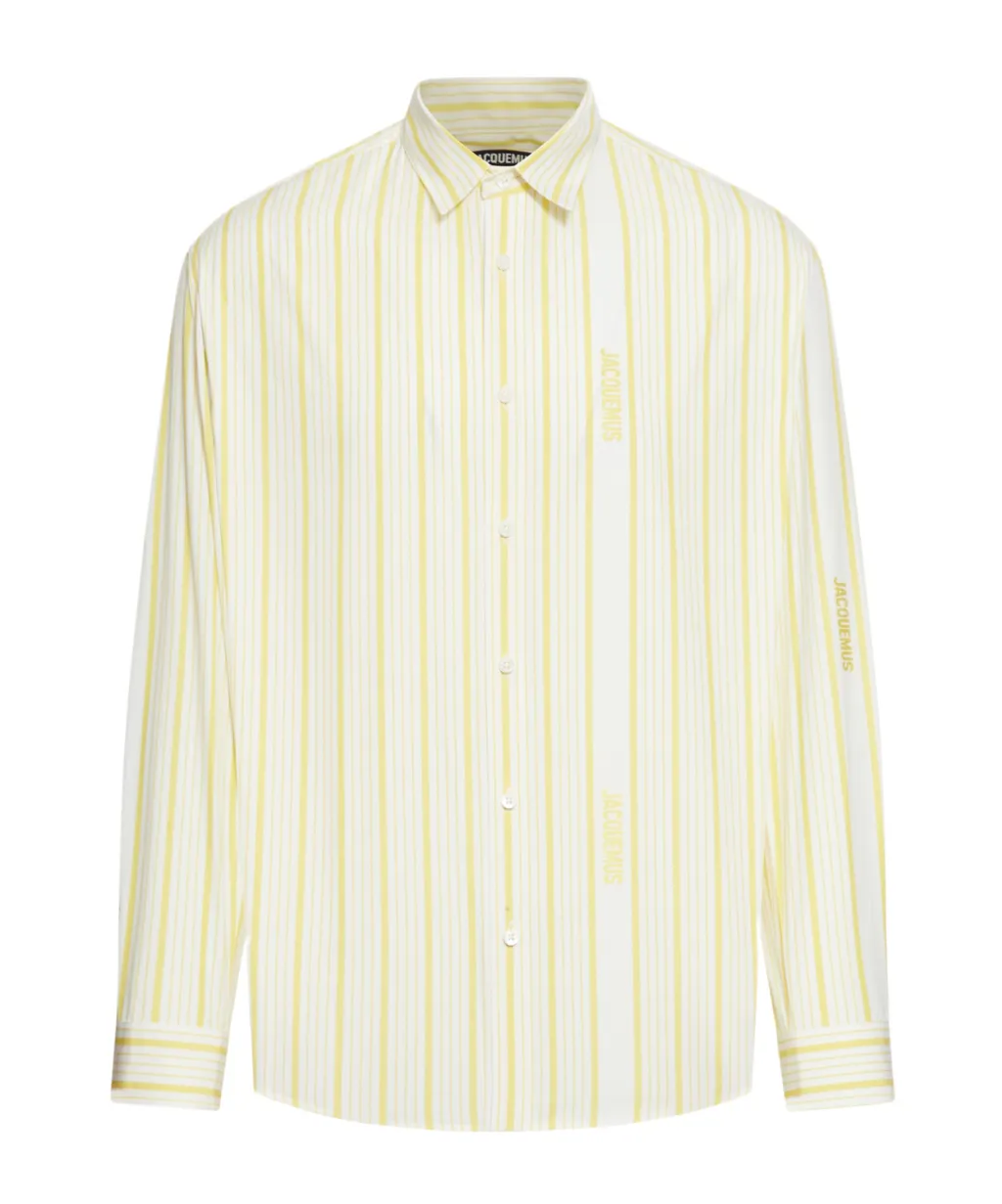 Striped Collared Long-Sleeve Shirt