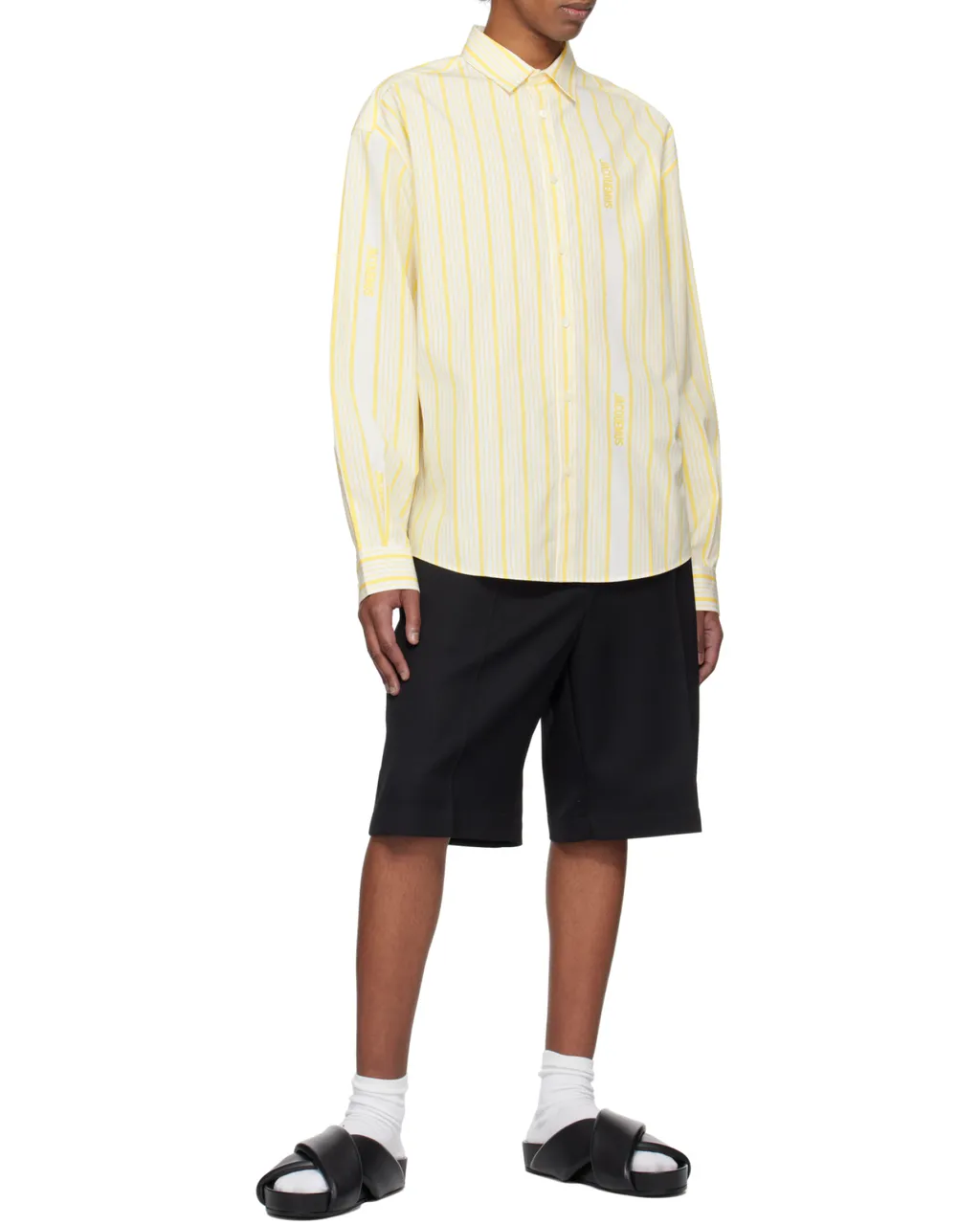 Striped Collared Long-Sleeve Shirt