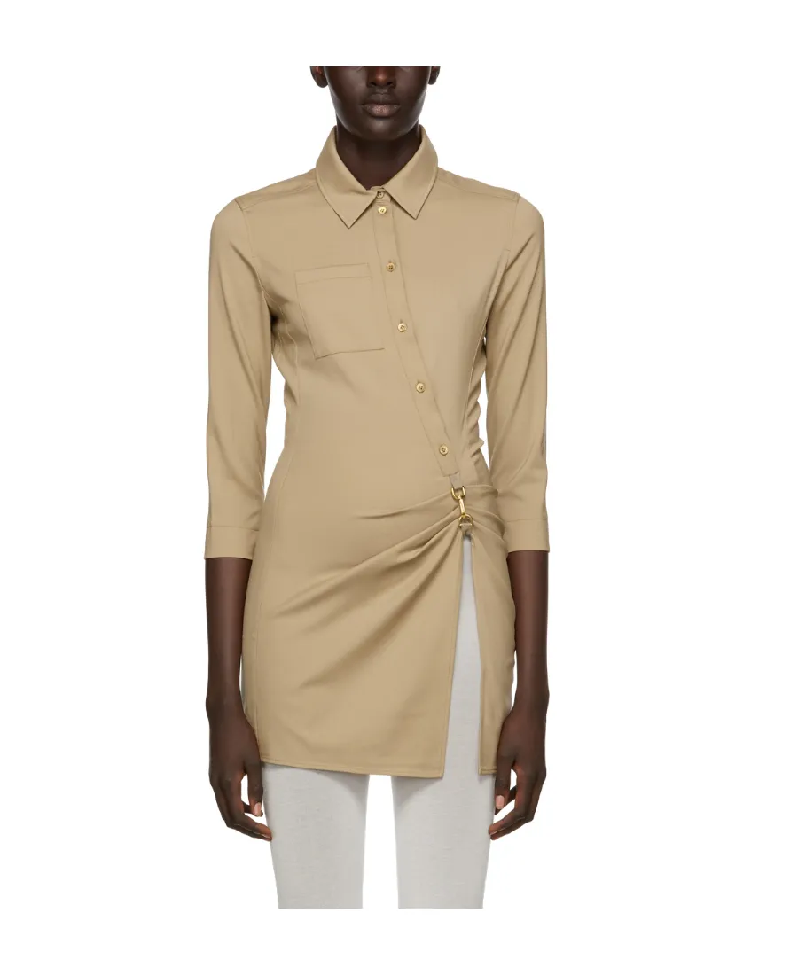 Ruched Long-Sleeved Top