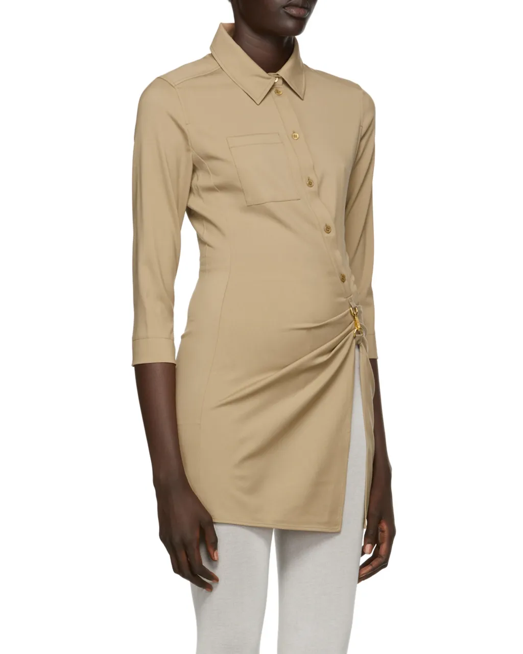 Ruched Long-Sleeved Top