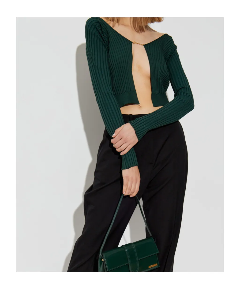 Logo Plaque Knitted Cardigan