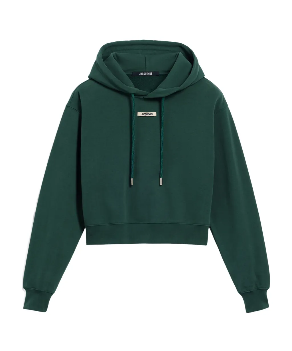 Logo Patch Drawstring Hoodie