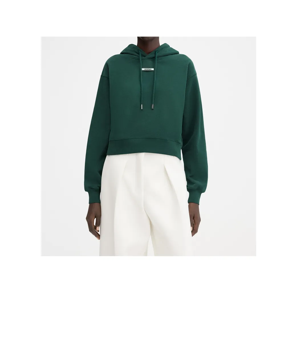 Logo Patch Drawstring Hoodie