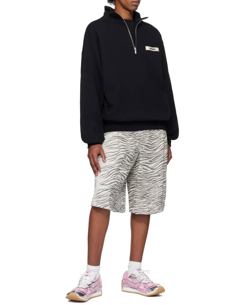 Logo Patch Quarter-Zip Sweater