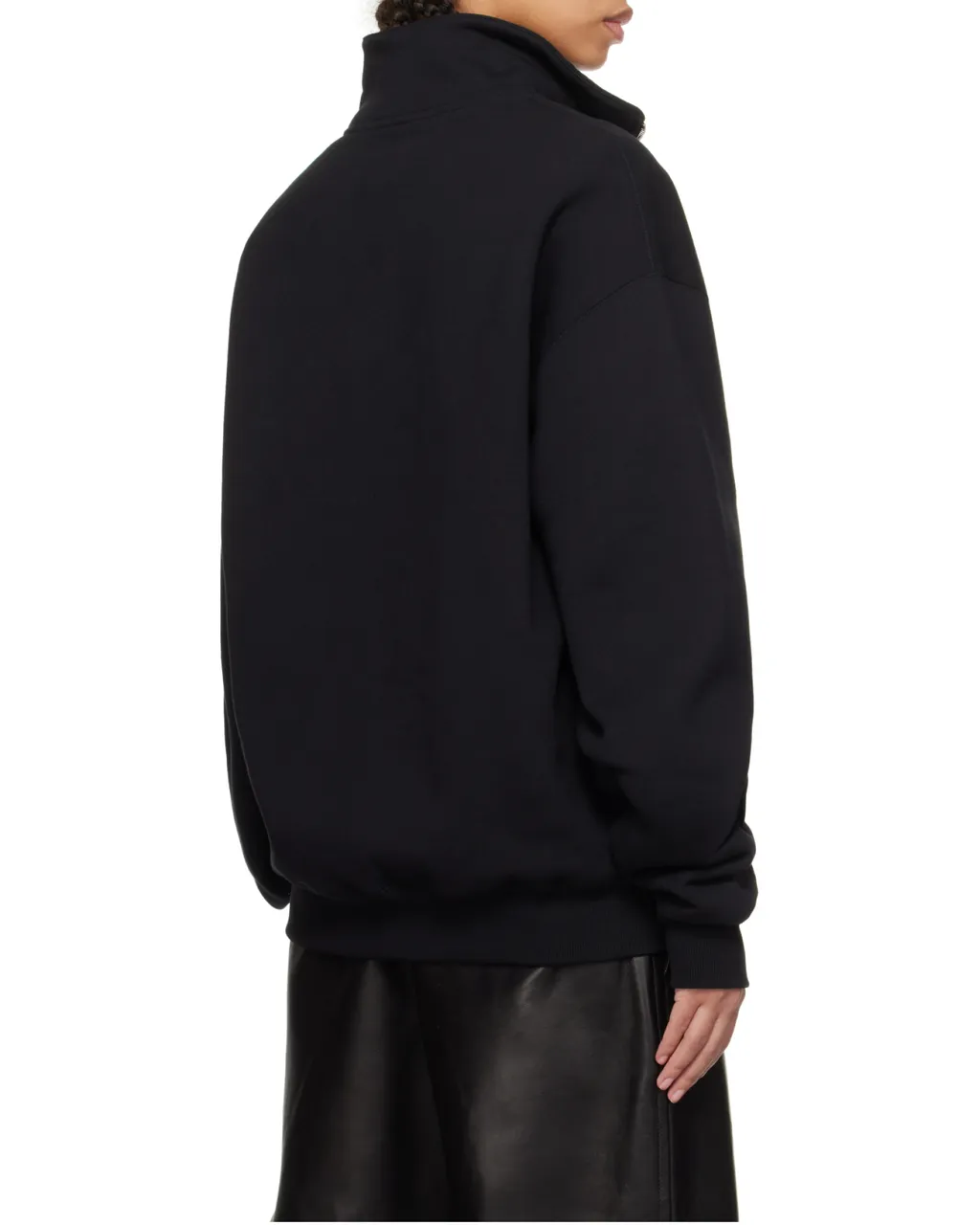 Logo Patch Quarter-Zip Sweater