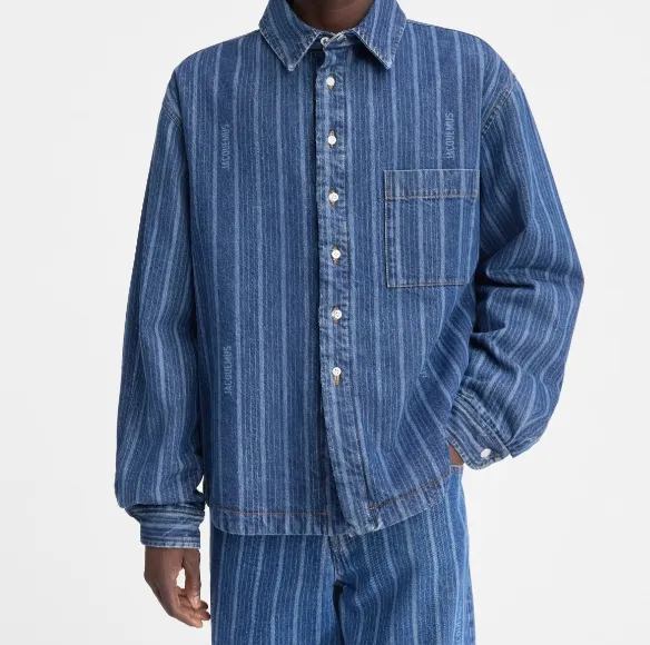 Logo Embroidered Denim Shirt