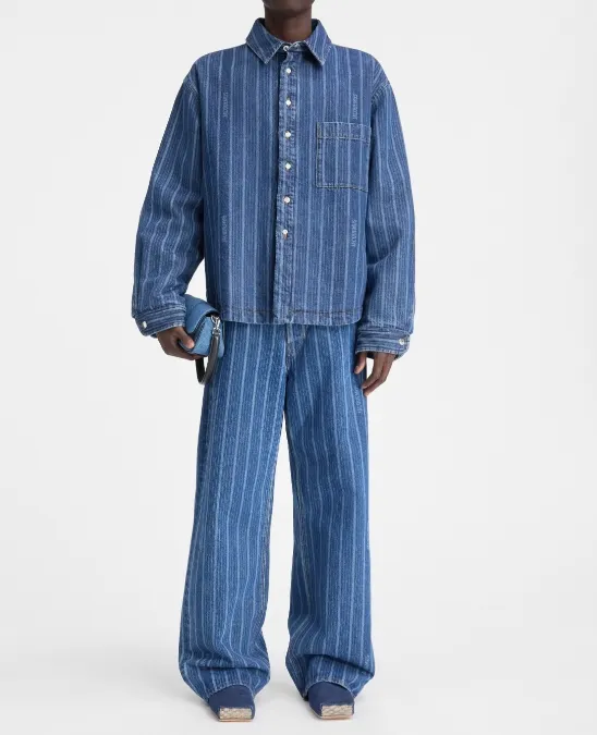 Logo Embroidered Denim Shirt