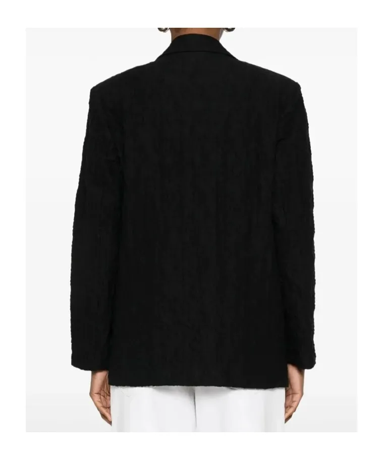 Crinkled-Finish Blazer