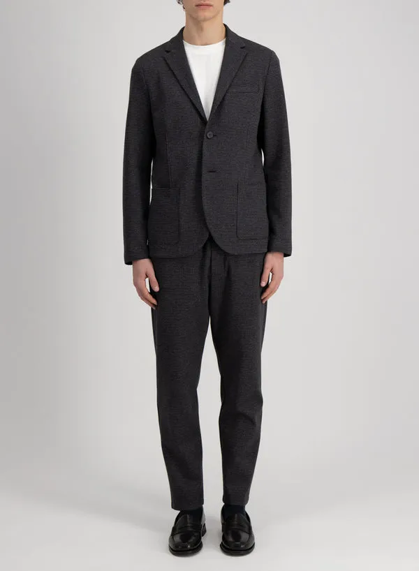 Long-Sleeved Wool Suit Coat