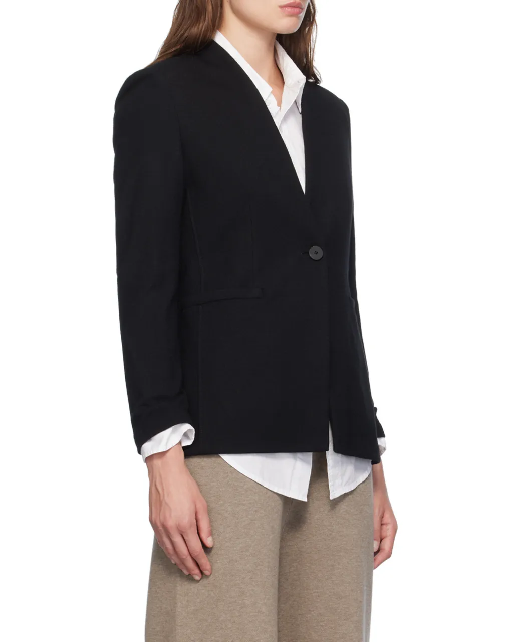 Single-Breasted Merino Wool Blazer