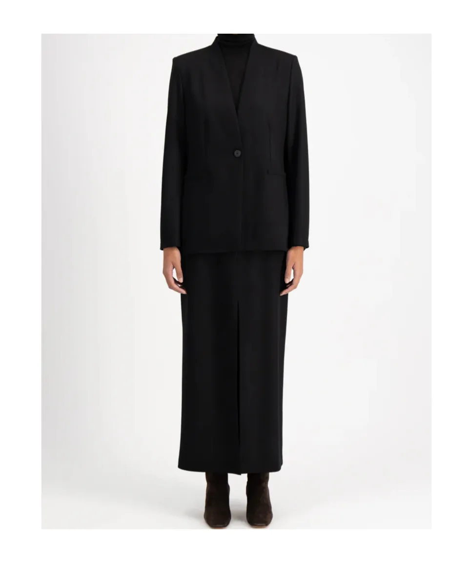 Single-Breasted Merino Wool Blazer