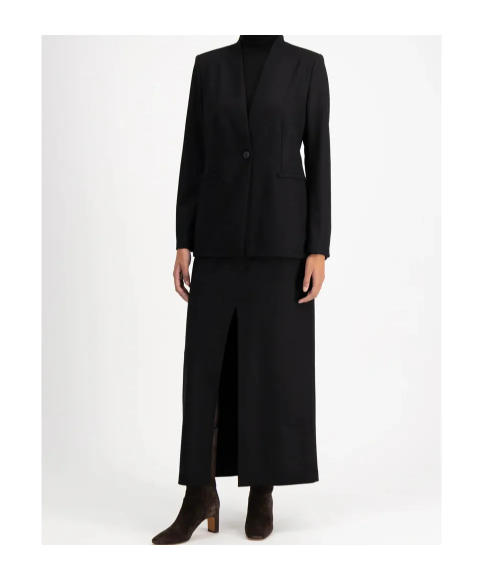 Single-Breasted Merino Wool Blazer