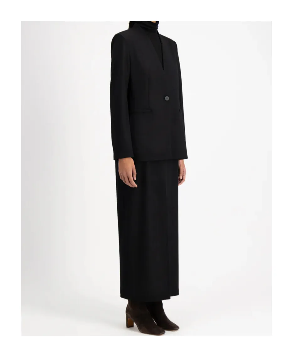 Single-Breasted Merino Wool Blazer