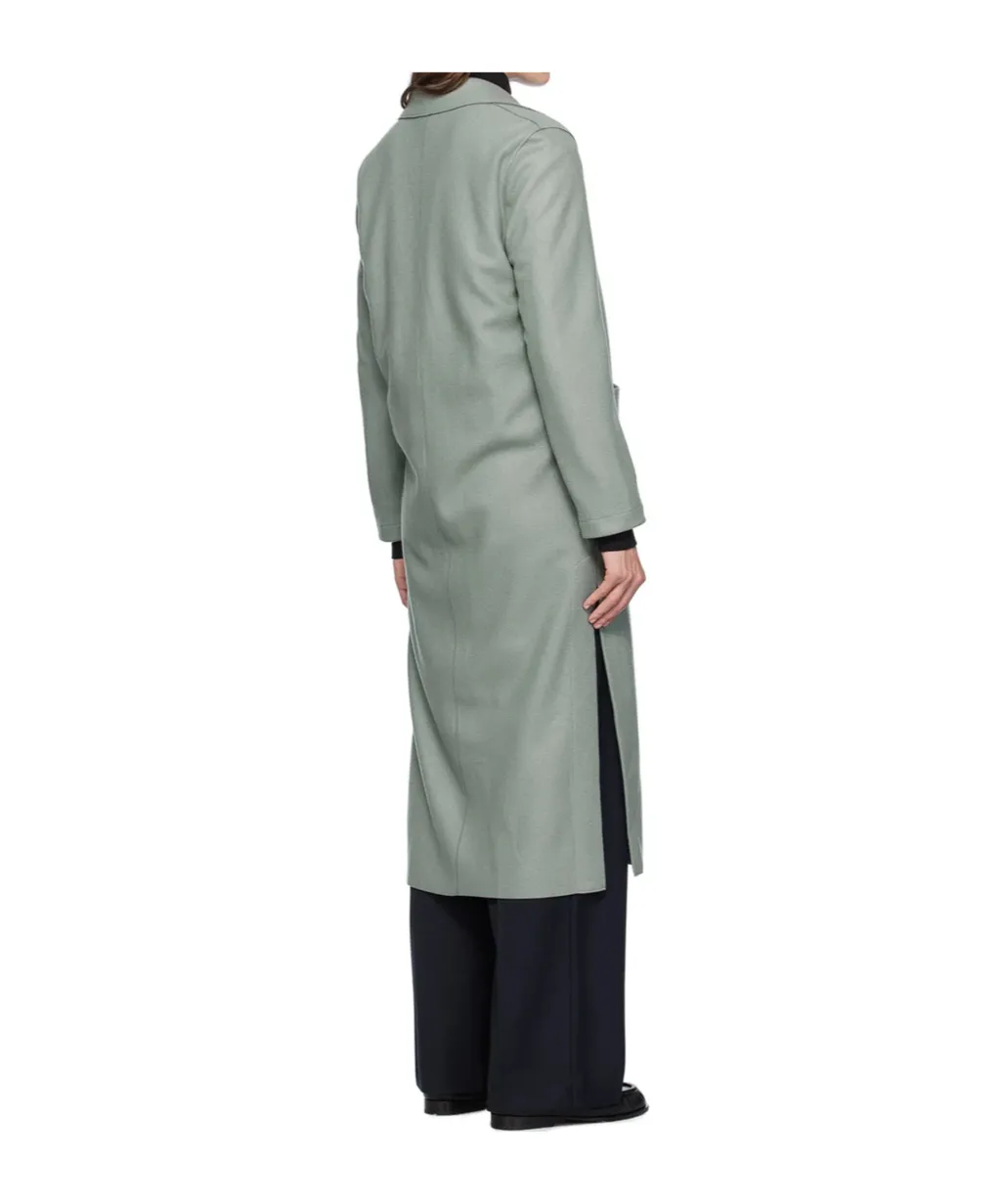 Long Boxy Single-Breasted Coat