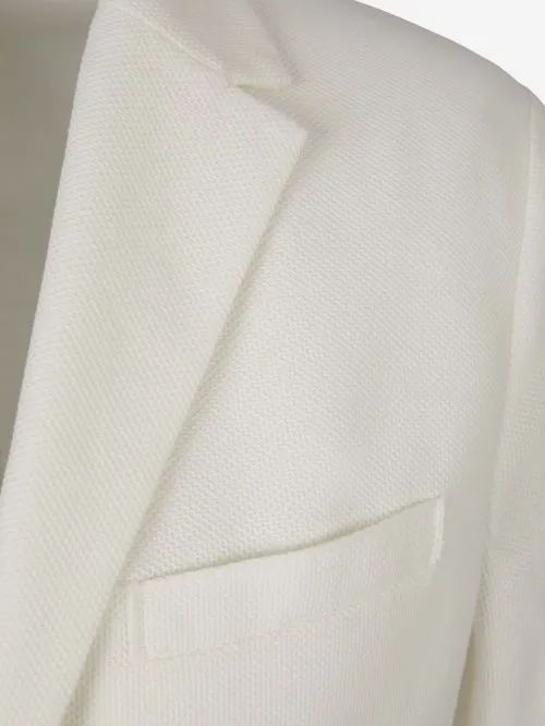 Single-Breasted Cotton Blazer