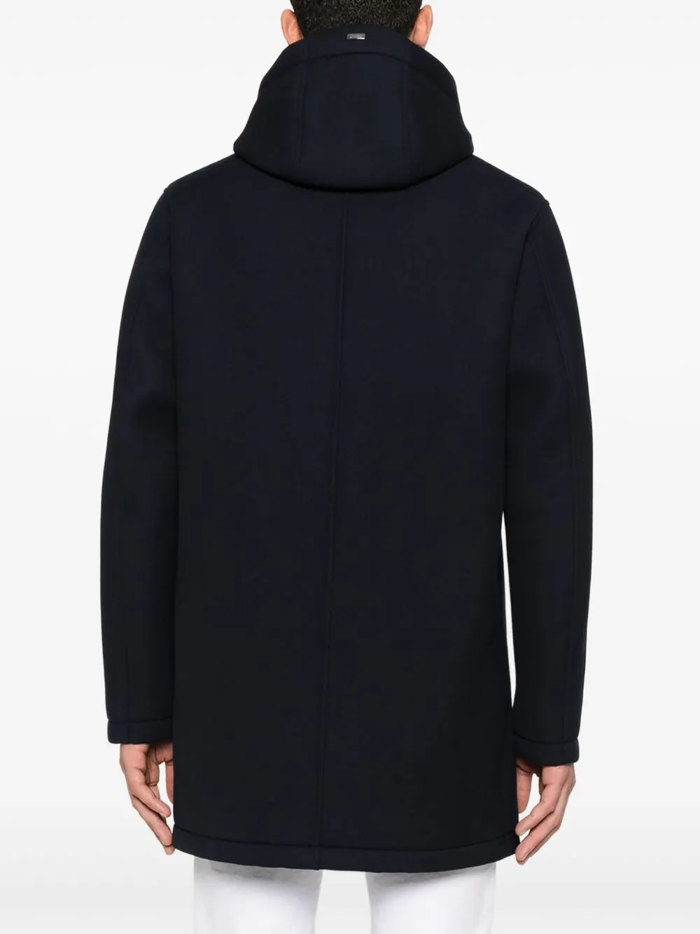 Long Hooded Drawstring Coat