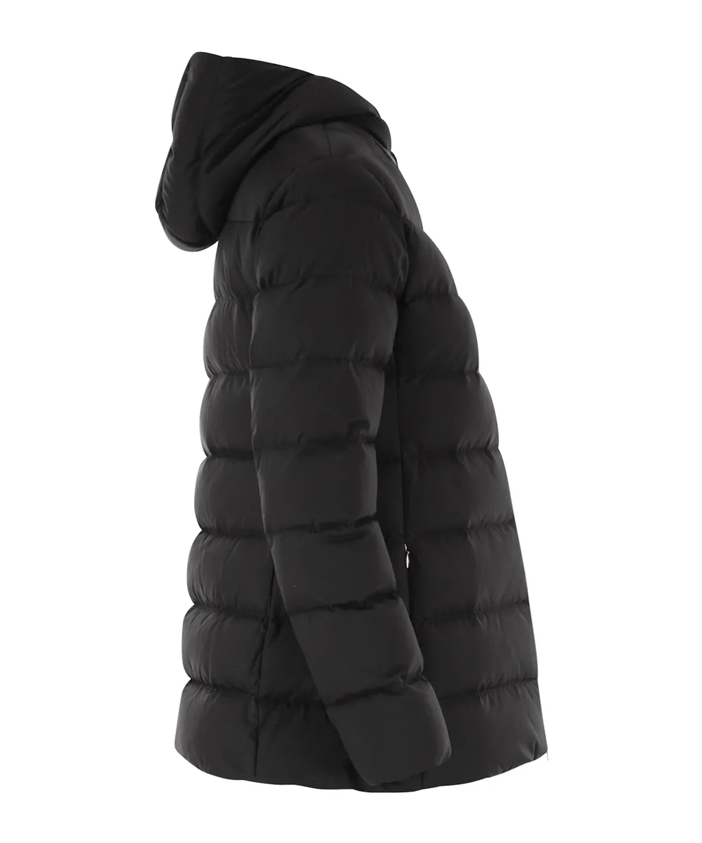 Zip-Up Hooded Down Jacket